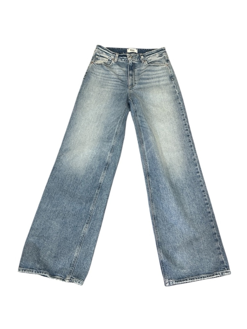 PAIGE Light Wash Wide Leg Flare Jeans